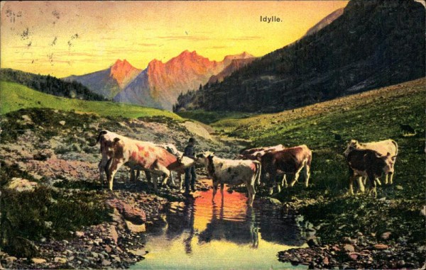 Idylle, Chocolats Cima-Norma, Dangio Vorderseite