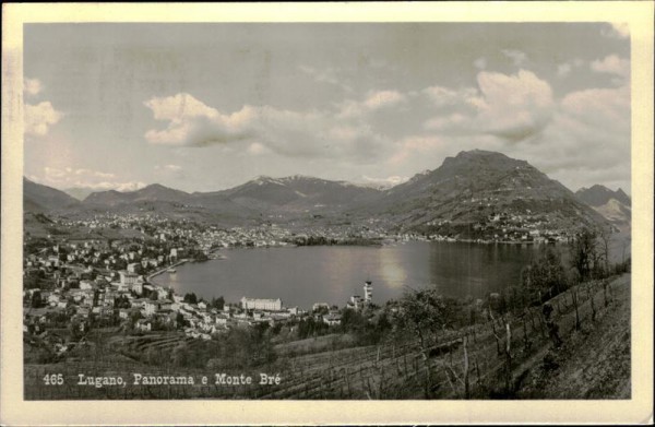 Lugano, Panorama e Monte Bré (925 m) Vorderseite