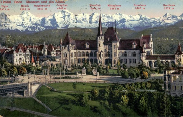 Bern, Museum und die Alpen Vorderseite