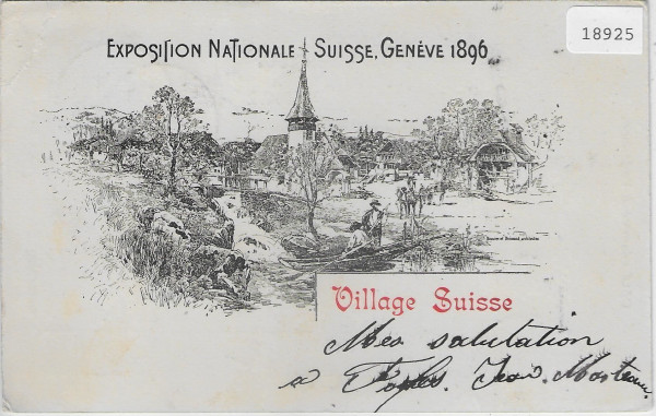 Exposition Nationale Suisse Geneve 1896 - Village Suisse