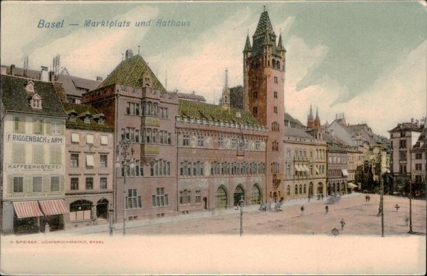 Basel - Marktplatz und Rathaus Vorderseite