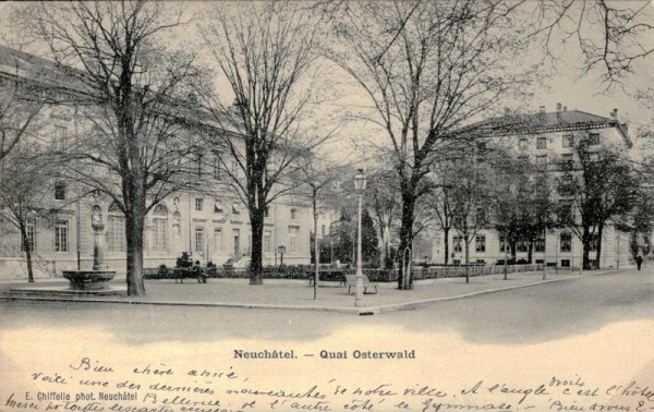 Quai Osterwald, Neuchâtel (ca. 1900) Vorderseite