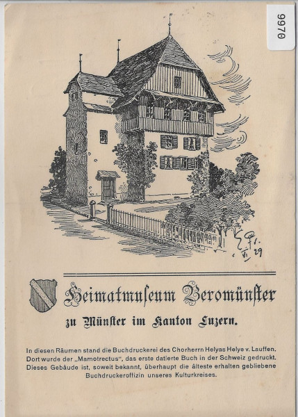 Heimatmuseum Beromünster zu Münster im Kanton Luzern - Schloss