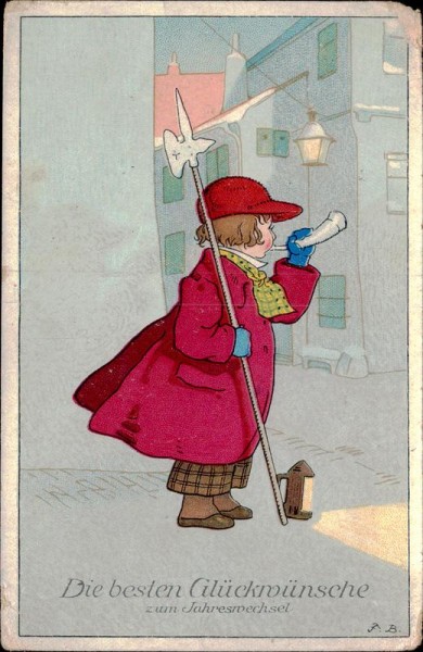 Glückwünsche zum Jahreswechsel Vorderseite