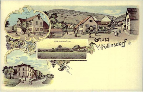Gruss aus Füllinsdorf, REPRODUKTION Vorderseite