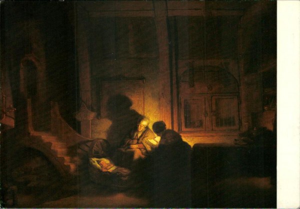 Rembrandt Harmensz (1606-1669) - Die Heilige Familie am Abend Vorderseite