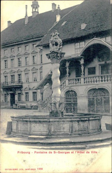Fribourg - Fontaine de St-Georges Vorderseite