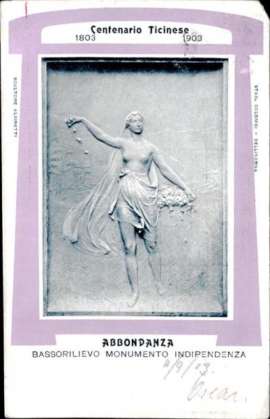 Centenario Ticinese 1903 Vorderseite