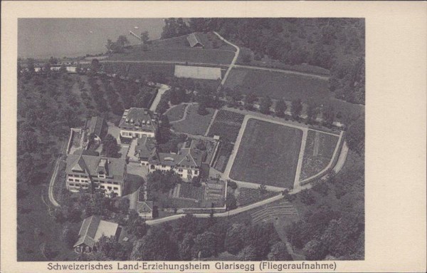Steckborn, Land-Erziehungsheim Glarisegg, Fliegeraufnahme Vorderseite