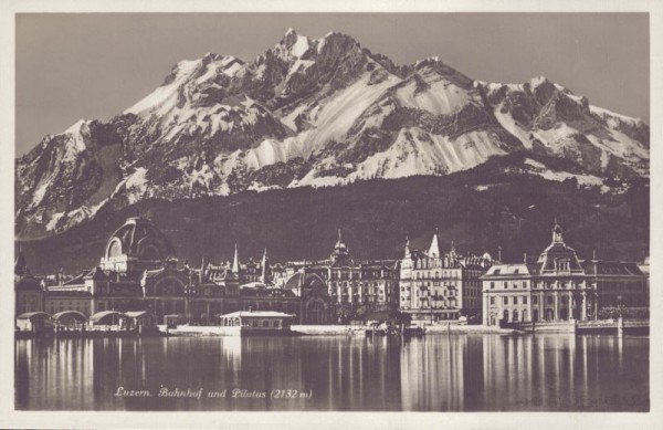 Luzern, Bahnhof und Pilatus