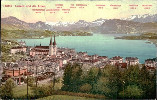 Luzern und die Alpen Vorderseite