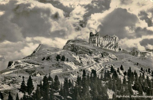 Rigi-Kulm, Gewitterstimmung Vorderseite