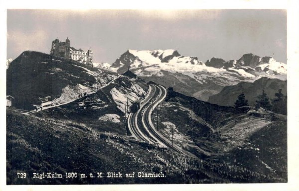 Rigi-Kulm. Blick auf Glärnisch Vorderseite