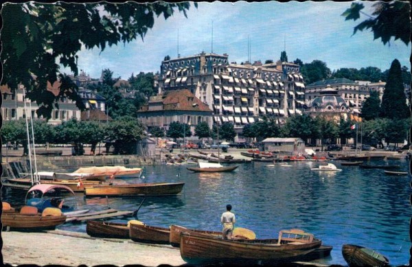Ouchy-Lausanne, Le Port et le Beau-Rivage Palace Vorderseite