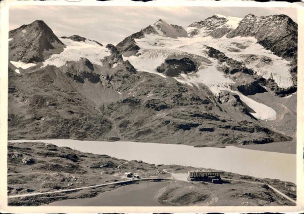 Hotel Bernina Hospiz. Lago Della Crocetta, Lago Bianco u. Cambrena Gletscher Vorderseite