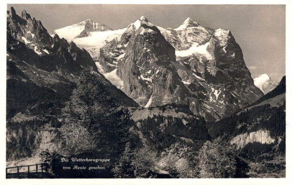 Die Wetterhorngruppe von Reute gesehen Vorderseite