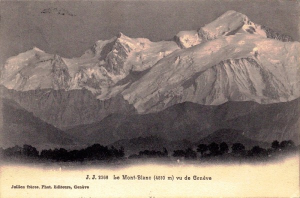 Le Mont Blanc vu de Genève