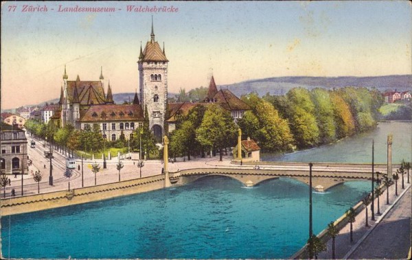 Zürich, Landesmuseum, Walchebrücke Vorderseite