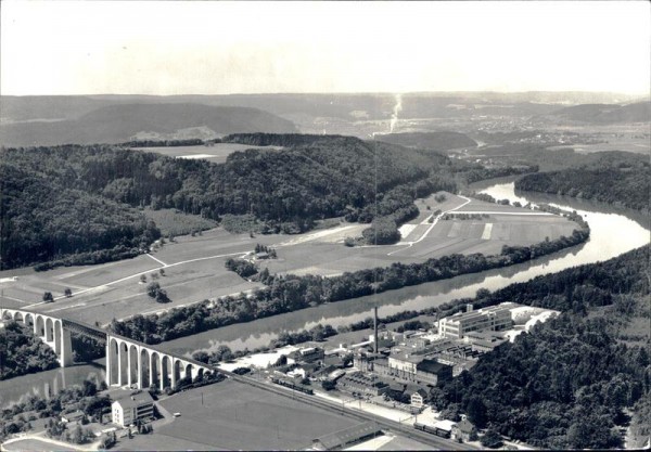 Eglisau, Stamm AG, Flugaufnahme 1967 Vorderseite