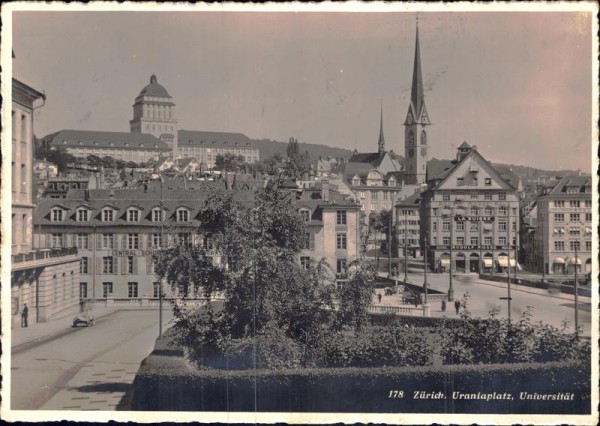 Zürich. Uraniaplatz, Universität Vorderseite