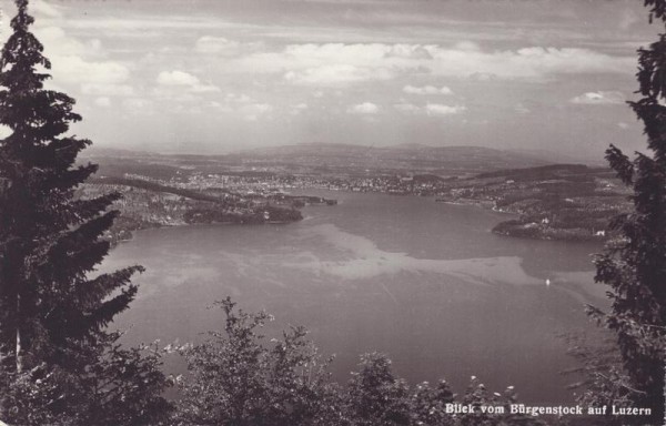 Blick vom Bürgenstock auf Luzern Vorderseite