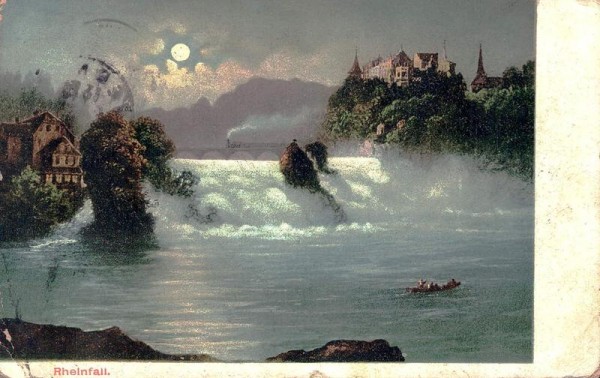 Rheinfall bei Nacht Vorderseite