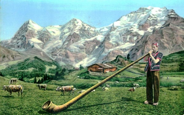 Alpenhornbläser Vorderseite