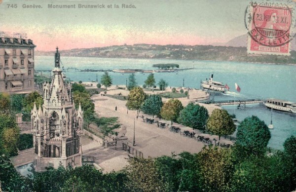 Monument Brunswick et la Rade, Genève Vorderseite