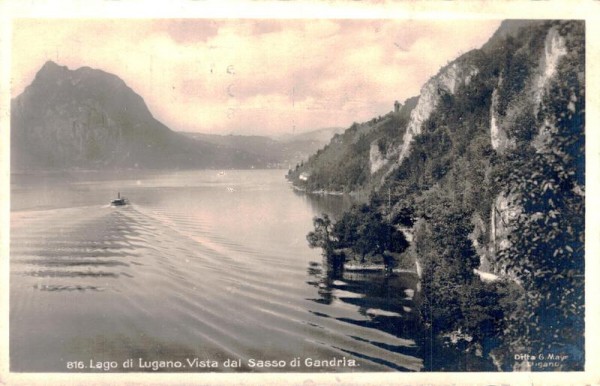 Lago di Lugano. Vista dal Sasso di Gandria Vorderseite