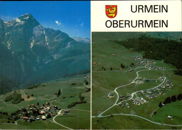 Urmein, Oberurmein, Flugaufnahme Vorderseite
