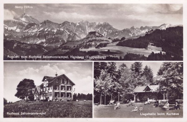 Kurhaus Salomonstempel Hemberg (Toggenburg) & Aussicht