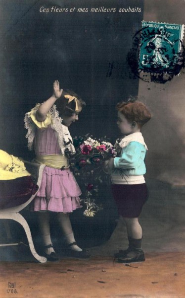 Ces fleurs et mes meilleurs souhaits / Diese Blumen und meine besten Wünsche Vorderseite