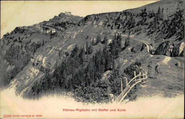 Vitznau-Rigibahn mit Staffel und Kulm Vorderseite