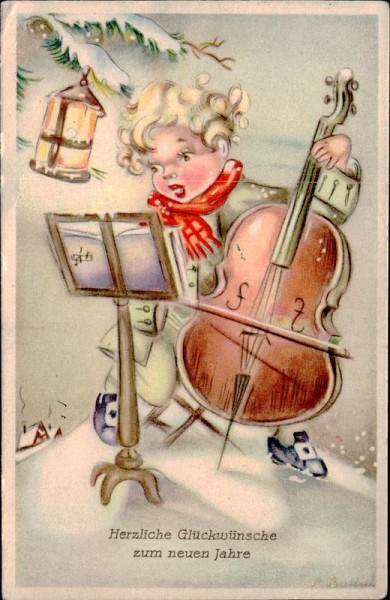 Herzliche Glückwünsche zum neuen Jahr Vorderseite