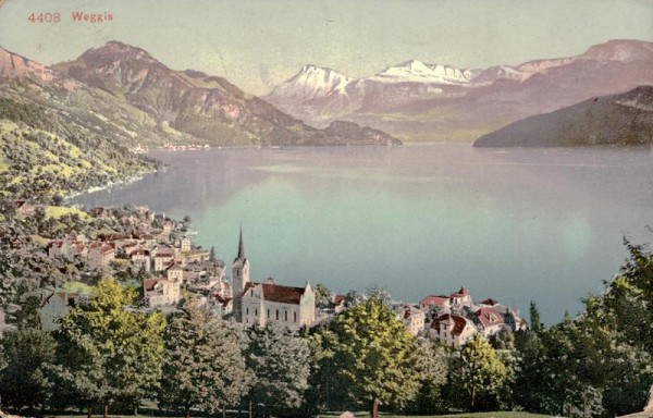 Weggis um 1909 Vorderseite