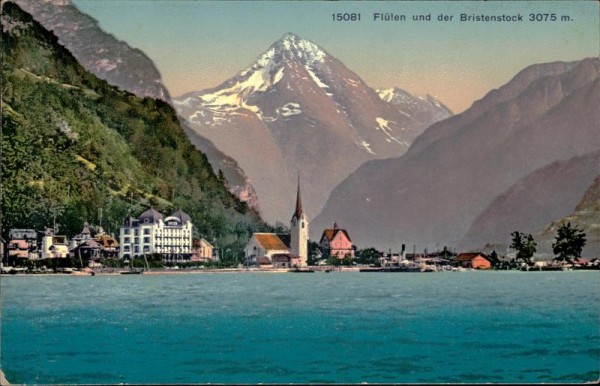 Flüelen und der Bristenstock (3075 m) Vorderseite