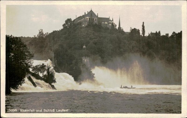 Rheinfall und Schloss Laufen Vorderseite