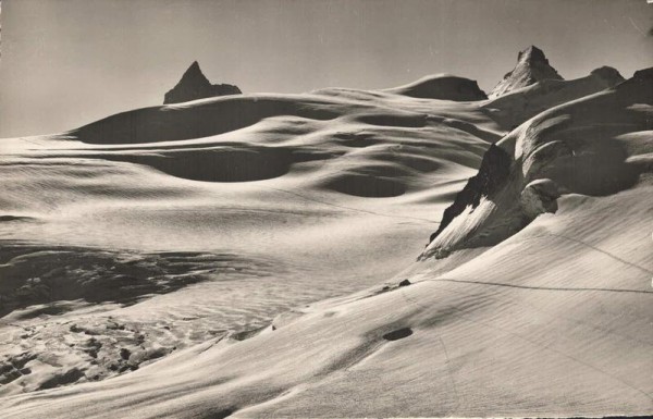 Cervin. Dt. d`Hérens. Glacier de Ferpècle vue de Bertol. 1946 Vorderseite