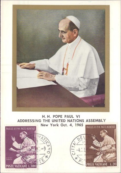 Paul VI, New York 1965 Vorderseite