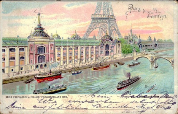 Paris, Weltausstellung 1900, Palais für Schifffahrt Vorderseite