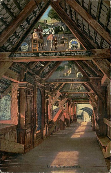Luzern. Totentanzbrücke. Vorderseite