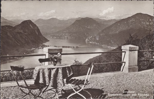 Serpiano (Kurhausterrasse mit Aussicht)