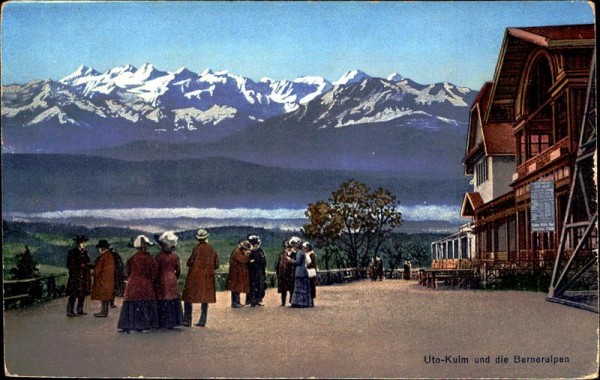 Uto-Kulm und die Berneralpen. Vorderseite