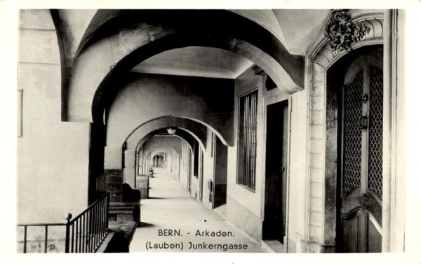 Bern - $Arkaden, Junkerngasse Vorderseite