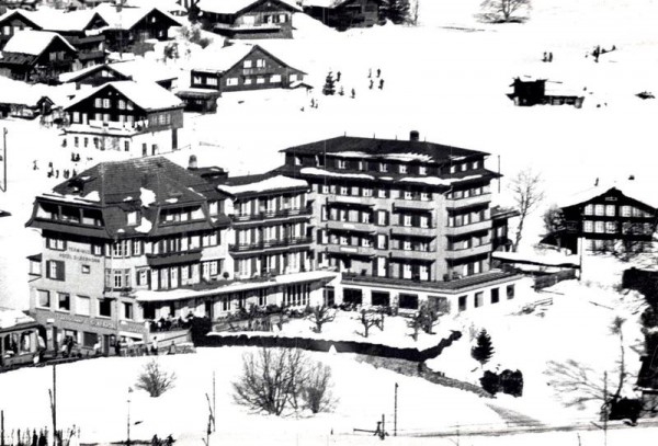 Hotel Silberhorbn, Wengen BE - Flugaufnahmen Vorderseite