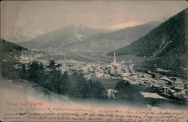Gruss aus Davos! Vorderseite