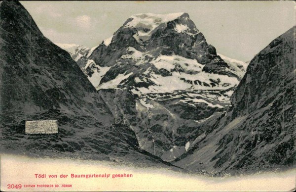 Tödi von der Baumgartenalp gesehen Vorderseite