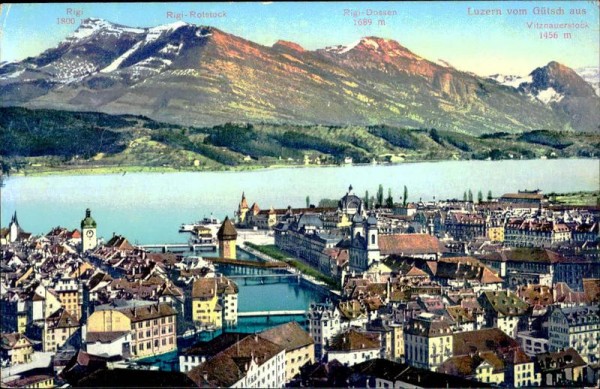 Luzern vom Gütsch aus Vorderseite