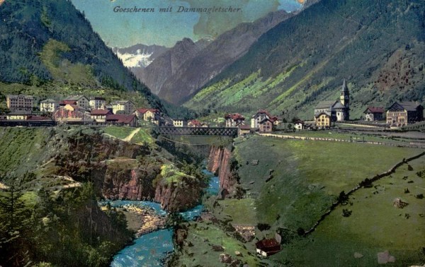 Göschenen mit Dammagletscher Vorderseite