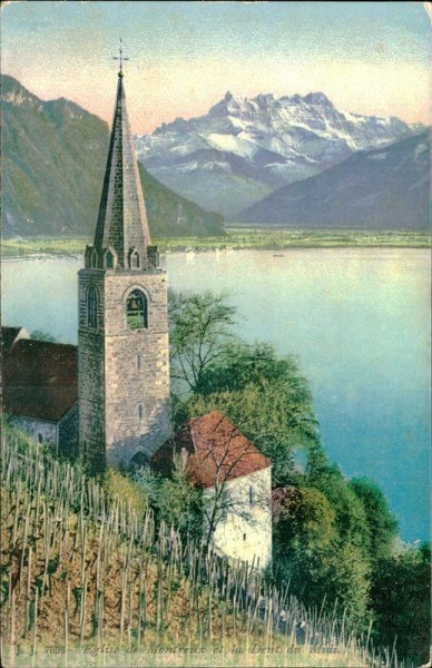 Eglise de Montreux et la Dent du Midi Vorderseite